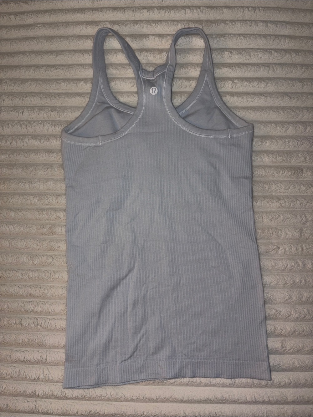 lululemon athletica Light Blue Ribbed Racerback Tank - Picture 2 of 4